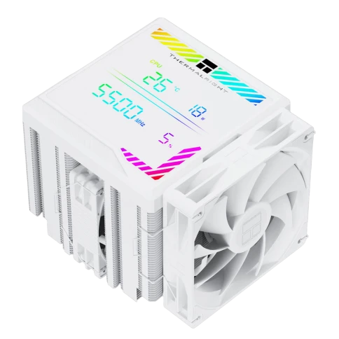 Кулер для процессора/ CPU Cooler Thermalright Peerless Assassin 140 Digital White (4-pin PWM, 165mm, Ni/Cu, 6x6mm, 1x120mm + 1x140mm, 82.CFM, 29.6dBA, 1850RPM, S: 1200, 1700, 1851, 115X, 2011, 2066, AM4, AM5, white) фото 1