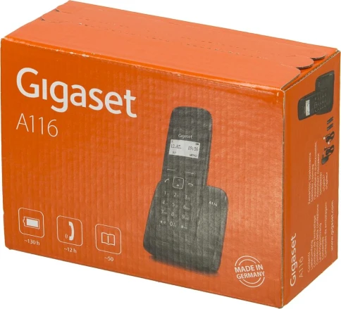 Р/Телефон Dect Gigaset A116 RUS черный АОН фото 8