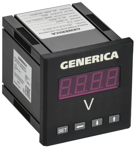 Вольтметр цифр. щит. 1-ф. DO RS-485 72х72 LED GENERICA фото 1