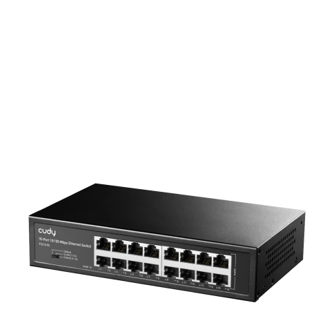 Коммутатор/ 16-Port 10/100 Mbps Switch, 16 10/100 Mbps RJ45 Ports, Switch/VLAN/Extend working mode DIP switch, Rack-mountable Steel Case, Power Saving, Plug & Play, Rack-Mount kits included фото 2