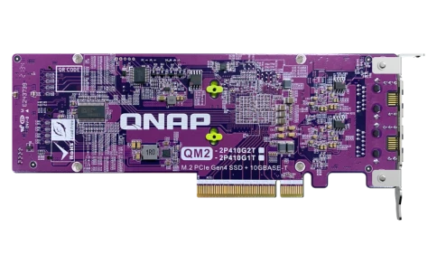 Карта расширения/ QNAP QM2-2P410G2T 2x M.2 22110/2280 NVMe SSD expansi фото 8