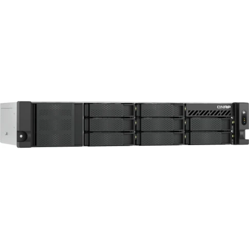 Сетевое хранилище без дисков/ ENTERPRISE QNAP TS-855eU-RP-8G NAS 8 HDD trays, 2 x M.2 2280 (PCIe Gen 3 x 4), 2x 2.5 GbE, rackmount, 2 PSU. Intel Atom C5125 8-core processor, 2.8GHz, 8 GB SODIMM DDR4 (1 x 8 GB) up to 64 GB ( 2 x 32 GB). W/o rail kit RAIL-B фото 3