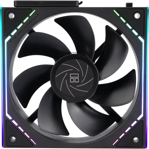 Кулер для корпуса/ Case Cooler Thermalright TL-M12QR Reverse (124x120x25mm, 4-pin PWM, ARGB, 47.6CFM, 23.2dBA, 1500RPM, Black) фото 1