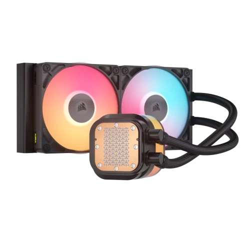 Система жидкостного охлаждения/ Water Cooling System Corsair iCUE LINK TITAN 240 RX LCD (240mm, Black, RGB/ Fans: 2x120mm, 73.5CFM, 36dBA, 2100RPM/ S: 1851, 1700, AM5, AM4) фото 2