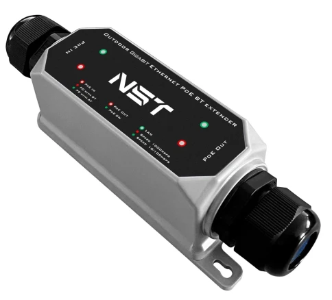 Уличный PoE удлинитель/ Уличный Ultra PoE удлинитель Gigabit Ethernet до 250м на 1 порт. Порты Ethernet: Вход - 1x10/100/1000Base-T RJ45; Выход - 1x10/100/1000Base-T RJ45. Порты PoE: Вход - 1xIEEE 802.3af/at/bt/Passive POE (до 120W); Выход - 1xIEEE 802.3a фото 2