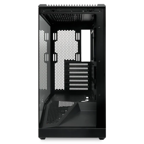 Корпус без блока питания/ Case HSPD F711, Panoramic Full Tower, Black, TG, 0.7 SPCC, no fans ATX, mATX, mITX 190/420/280mm 2x2.5", 2x3.5", 7xPCI 1xUSB-A 3.0, 1xUSB-C 445x235x475mm фото 8