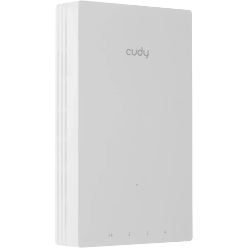 Точка доступа/ AX3000 Dual Band Wi-Fi 6 Wall Plate Access Point, Chipset MT7981+MT7531AE+MT7976CN, 802.11ax/ac/a/b/g/n, 2402Mbps at 5GHz + 574Mbps at 2.4GHz, 1 x Gigabit PoE-IN Port, 802.3af / at, 4 x Gigabit  RJ45 ports, LAN1 support PoE Out,  Cudy Mesh фото 1
