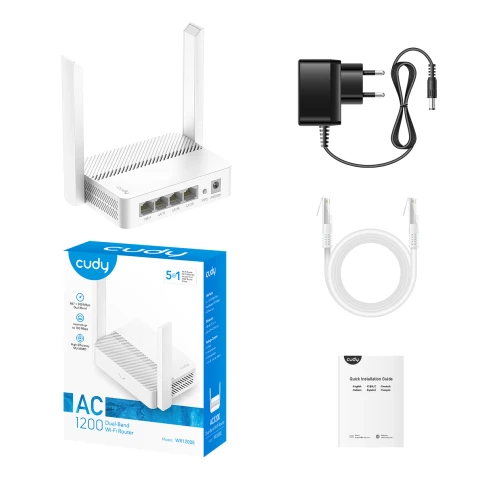 Маршрутизатор/ AC1200 Dual Band Wi-Fi Router, Chipset MediaTek, 802.11ac/a/b/g/n, 867Mbps at 5GHz + 300Mbps at 2.4GHz, 4 x10/100Mbps Ports, WiFi router/AP/ Repeater/WISP Mode,4  5dBi fixed antennas,  Guest network, WPS, DDNS, VPN Client, IPv6,TR069/TR098/ фото 6