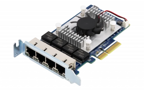 Сетевая карта/ QNAP QXG-5G4T-111C Quad Port 5 GbE RJ-45 Network Card, PCIe Gen3 x4 фото 1