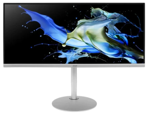 Монитор/ ACER CB342CUsemiphuzx 34'', ZeroFrame, Silver, 21:9, IPS, 3440x1440, 1 / 4ms, 400cd, 75Hz, 1xHDMI(2.0) + 1xDP(1.2) + 1xType-C(65W) + RJ45 + Audio out + USB 3.0x2+USB-B (2up 2down), Speakers 3Wx2, sync FreeSync, HDR 400, H.Adj. 150 фото 1