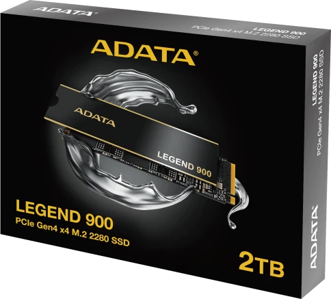 Твердотельный накопитель/ ADATA SSD LEGEND 900, 2048GB, M.2(22x80mm), NVMe 1.4, PCIe 4.0 x4, 3D NAND, R/W 7000/5400MB/s, IOPs н.д./н.д., TBW 1200, DWPD 0.06, with Heat Sink (5 лет) фото 9