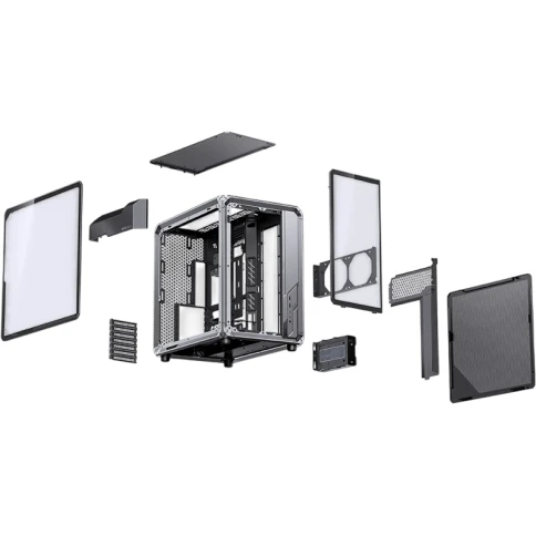 Корпус без блока питания/ Case JONSBO X400 Pro, Midi-Tower, TG, no fan, 2xUSB-A 3.0 + 1xUSB-C 3.2, ATX, mATX, mITX Grey фото 8