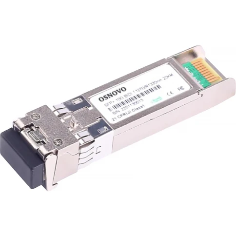 Трансивер/ OSNOVO SFP-S1LC15-10G-1270-1330 Оптический SFP Модуль 10G, одно волокно Single Mode, LC, до 20км, Tx:1270/Rx:1330, DDM фото 1