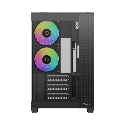 Корпус ПК без блока питания/ Case Ocypus Delta C74 BK ARGB, Midi-Tower, TG, 2x120mm ARGB, 2xUSB-A 3.0 + 1xUSB-C 3.1, ATX, mATX, mITX Black фото 2