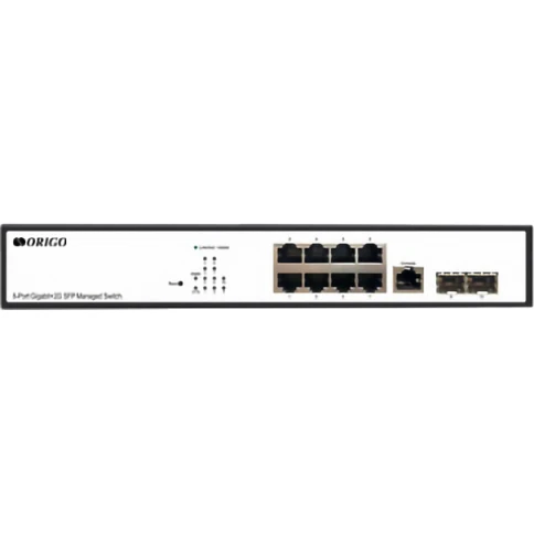 Коммутатор/ Managed L2 Switch 8x1000Base-T, 2x1000Base-X SFP, RJ45 Console, 19" w/brackets фото 2