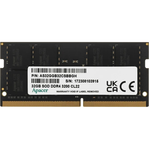Модуль памяти для ноутбука APACER SODIMM 32GB DDR4-3200 ES32G21PSI фото 1