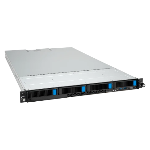 Серверная платформа/ ASUS RS501A-E12-RS4, 1U, 1x  SP5 (LGA 6096) 400W, 24x DIMM DDR5 6400/4800, 4x 3.5'' SATA/SAS, 2x M.2 SATA/NVME x4 22110, 3x PCIe x16+ 1x OCP3.0 x16, 1x 2-port 1GbE Intel I350 LAN, up to 2 single-slot GPU cards, 1+1 1600W фото 2