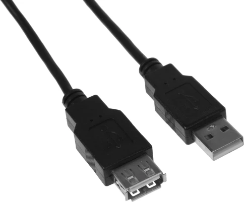 Кабель-удлинитель KingPrice KP-AmAf-v2-1.5m ver2.0 USB A(m) USB A(f) 1.5м черный [KP-AMAF-V2-1.5M] фото 1