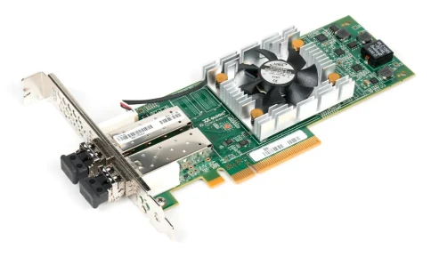 Qlogic QLE2672-CK PCIe 3.0, x8, 2-ports, 16GFC, SR-Optic, трансиверы установлены, LP+FH brackets, OEM фото 2