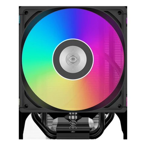 Кулер для процессора/ CPU Cooler PCCooler RT500 Digital ARGB BK (240W, 4-pin PWM, LED temp., 152mm, Al/Cu, 5x6mm, ARGB, 1x120mm, 73.32CFM, 34.9dBA, 2200RPM, S: 1851/1700/1200/115X, AM5/AM4, black) фото 1
