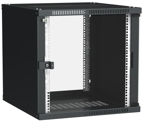 ITK Шкаф LINEA WE 9U 600x450мм дверь стекло черный фото 1