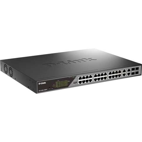 Сетевой коммутатор/ Smart L2 Surveillance Switch 24х1000Base-T PoE (8 PoE ports 802.3bt 90W), 4xCombo 1000Base-T PoE/SFP, PoE Budget 518W, Long-range PoE up to 250m фото 2