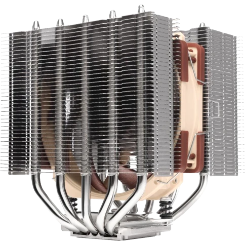 Кулер для процессора/ CPU Cooler Noctua NH-D12L (148W, 4-pin PWM, 145mm, Al/Cu, 5x6mm, 1x120mm, 60.1CFM, 22.6dBA, 2000RPM, S: 1851/1700/1200/115X, AM5/AM4, Beige/Brown) фото 1