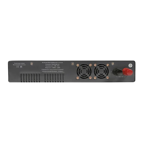 Источник бесперебойного питания/ POWERMAN Smart 1000 INV, black, line-interactive, 1000VA/600W, 140-275V, 2 Euro sockets, external battery 12V from 45Ah to 200Ah (not included), charging current 13A, LCD display, wall-mounted, 410mm x 268mm x 70mm, 10.06 фото 4