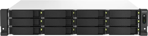 Сетевое хранилище без дисков/ SMB QNAP Network RAID drive, 12 3.5"/2.5" compartments, 2 2.5 GbE ports, HDMI port, rack design, 2 power supplies. Intel Celeron N5095 2.0 GHz (2.9 GHz), 8 GB DDR4. Guides are not included in the package. фото 2