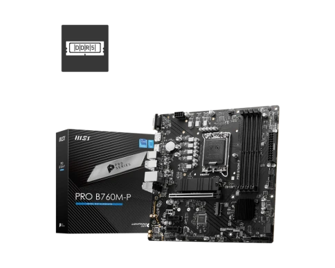 Материнская плата/ MB MSI INTEL B760 s1700, 4xDDR5(256GB), D-SUB/HDMI 2.1/DP, 1xPCIe 4.0x16, 2xPCIe 4.0, 1xLAN, 4xSATA 6Gb/s, 2xM.2, 1xUSB-C, 1xUSB 3.2, 4xUSB 2.0, 2xPS/2, mATX фото 2