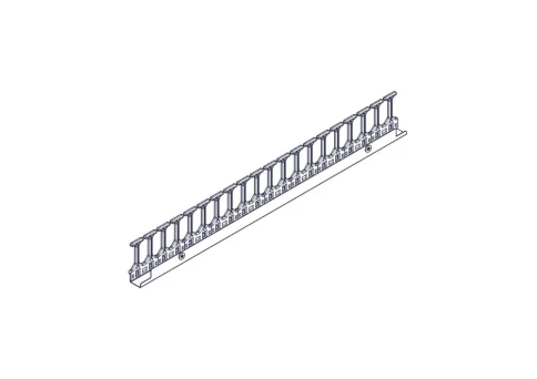 Vertical cable manager Systeme Electric, Excelente series, 42U, plastic fingers, single row, for mounting in a mounting channel фото 5