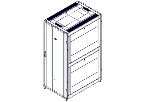 Шкаф Systeme Electric, серия Uniprom, 42U-800/1200, боковые панели 4шт, черный фото 4