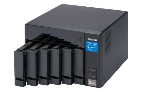Сетевое хранилище без дисков/ SMB QNAP TVS-672XT-i3-8G 6-Bay NAS, Intel Core i3-8100T 4-core 3.1 GHz Processor, 8GB DDR4 RAM (max 32GB RAM), 6x 2.5"/3.5" SATA HDD/SSD + 2x M.2 PCIe  SSD slot, 2xGbE LAN, 1 x 10GBase-T, 2 x Thunderbolt 3 port фото 7