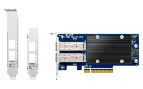 Сетевая карта/ QNAP QXG-10G2SF-X710 LAN Expansion Card, PCIe Gen3 x8, 2 x SFP+ ports (10Gbps/1Gbps) фото 3