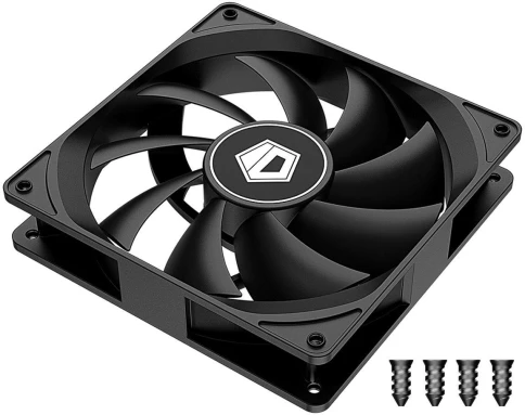 Вентилятор для корпуса ID-Cooling FL-12025K 120х120x25 черный 3-pin 21дБ Ret [FL-12025K] фото 9