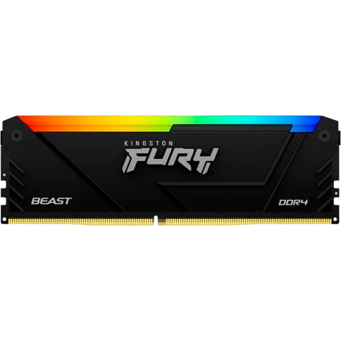 Память оперативная/ Kingston 8GB 3200MT/s DDR4 CL16 DIMM FURY Beast RGB фото 1