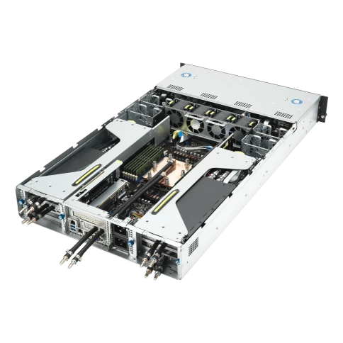 Серверная платформа/ ASUS ESC4000A-E12-SKU1, 2U GPU, 1 x SP5 LGA6096 EPYC 9004 (400W), 12DIMM DDR5, 2 x 2.5" SATA/SAS*/NVMe + 2 x 3.5" SATA/SAS*/NVMe + 2 x 3.5" SATA/SAS*,2 x GbE LAN (I350), 1+1 2600W фото 6