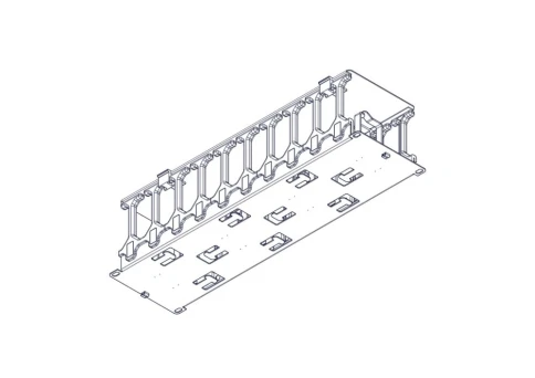 Horizontal Cable Organizer Excelente Series 3U Plastic Fingers фото 6