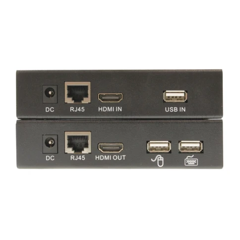Приёмник/ OSNOVO Комплект для передачи HDMI, USB(клавиатура и мышь), ИК управления и питания по кабелю витой пары (HDBaseT). Расстояние передачи до 40м (4K2K(30Гц)), до 70м (1080p). Поддержка технологии Power over HDBaseT(PoH). Поддержка HDMI 1.4 и HDCP 1 фото 2