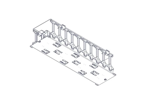 Horizontal Cable Organizer Excelente Series 3U Plastic Fingers фото 7
