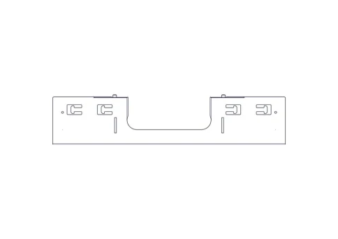 Divider with opening for laying Systeme Electric cables, on the roof of Uniprom Rack cabinets 600mm wide, 2 pcs. фото 1