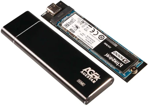 Внешний корпус SSD AgeStar 31UBNV5C NVMe USB3.2 алюминий черный M2 2280 M-key фото 4