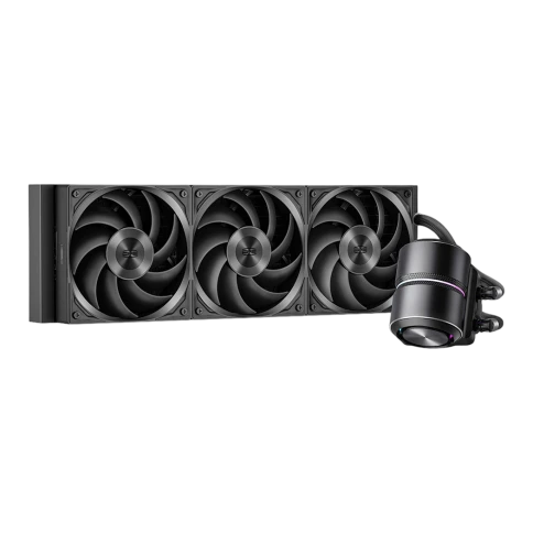 Система охлаждения/ Water Cooling System PCCooler DE360 Pro BK (300W, 360mm, Black, ARGB Pump, Fans: 3x120mm, 86.73CFM, 32dBA, 2200RPM/ Pump height 57mm, 28dBA, 3200RPM, Rad thickness 27mm/ S: 1851, 1700, 1200, 115X, AM5, AM4, AM3) фото 1