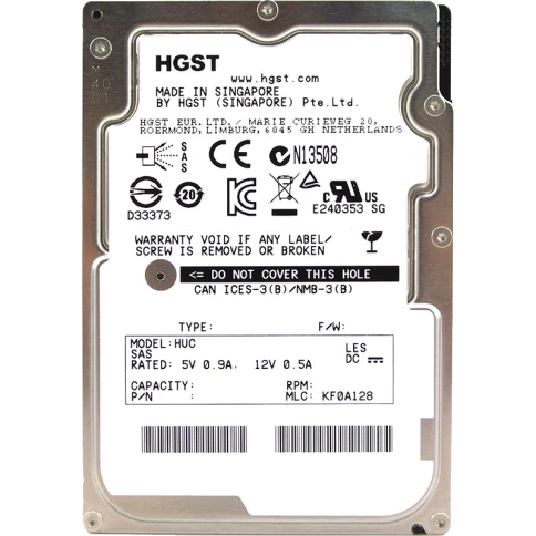 Жесткий диск/ HDD HGST SAS Server 300Gb 2.5'' Ultrastar 10K rpm 12Gb/s 128Mb 1 year warranty (replacement AL14SEB030N, ST300MM0048) фото 1