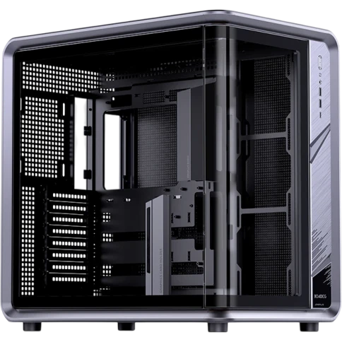 Корпус без блока питания/ Case JONSBO BO400CG, Midi-Tower, TG, no fan, 2xUSB-A 3.0 + 1xUSB-C 3.2, ATX, mATX, mITX Grey фото 1