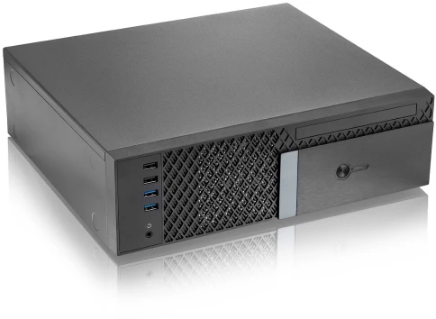 Корпус с блоком питания 300Вт./ Case Foxline FL-1001 mATX case, black, w/PSU TFX 300W, w/2xUSB2.0+2xUSB3.0, w/1xcombo audio, w/pwr cord, w/ 8cm FAN фото 2