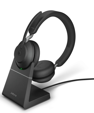 Гарнитура беспроводная/ Jabra Evolve2 65, Link380c MS Stereo Stand Black фото 1