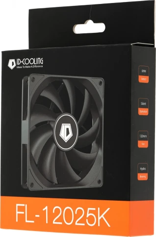 Вентилятор для корпуса ID-Cooling FL-12025K 120х120x25 черный 3-pin 21дБ Ret [FL-12025K] фото 12