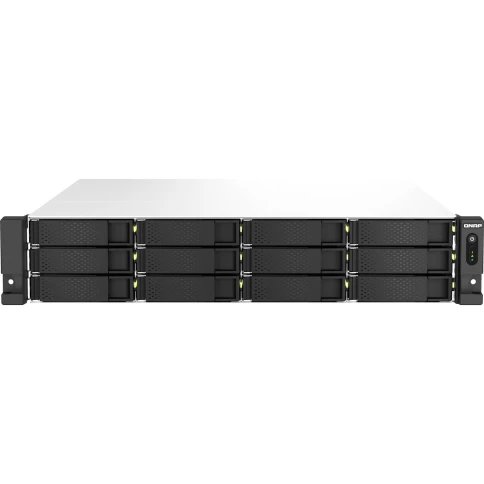 Сетевое хранилище без дисков/ ENTERPRISE QNAP TS-h1887XU-RP-E2336-32G QuTS hero NAS, Xeon E-2336 6C 12T 2.9-4.8GHz, 32 GB ECC DDR4 (2 x 16 GB) up to 128GB (4 x 32 GB), 18-bay (12 x 3.5-inch SATA + 6 x 2.5-inch SATA), 2x10 GbE, 2x2.5 GbE, 3xPCIe Slot (2 x фото 2