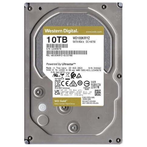Жесткий диск Western Digital Gold WD103KRYZ 10ТБ 3,5" 7200RPM 512MB (SATA III) фото 9
